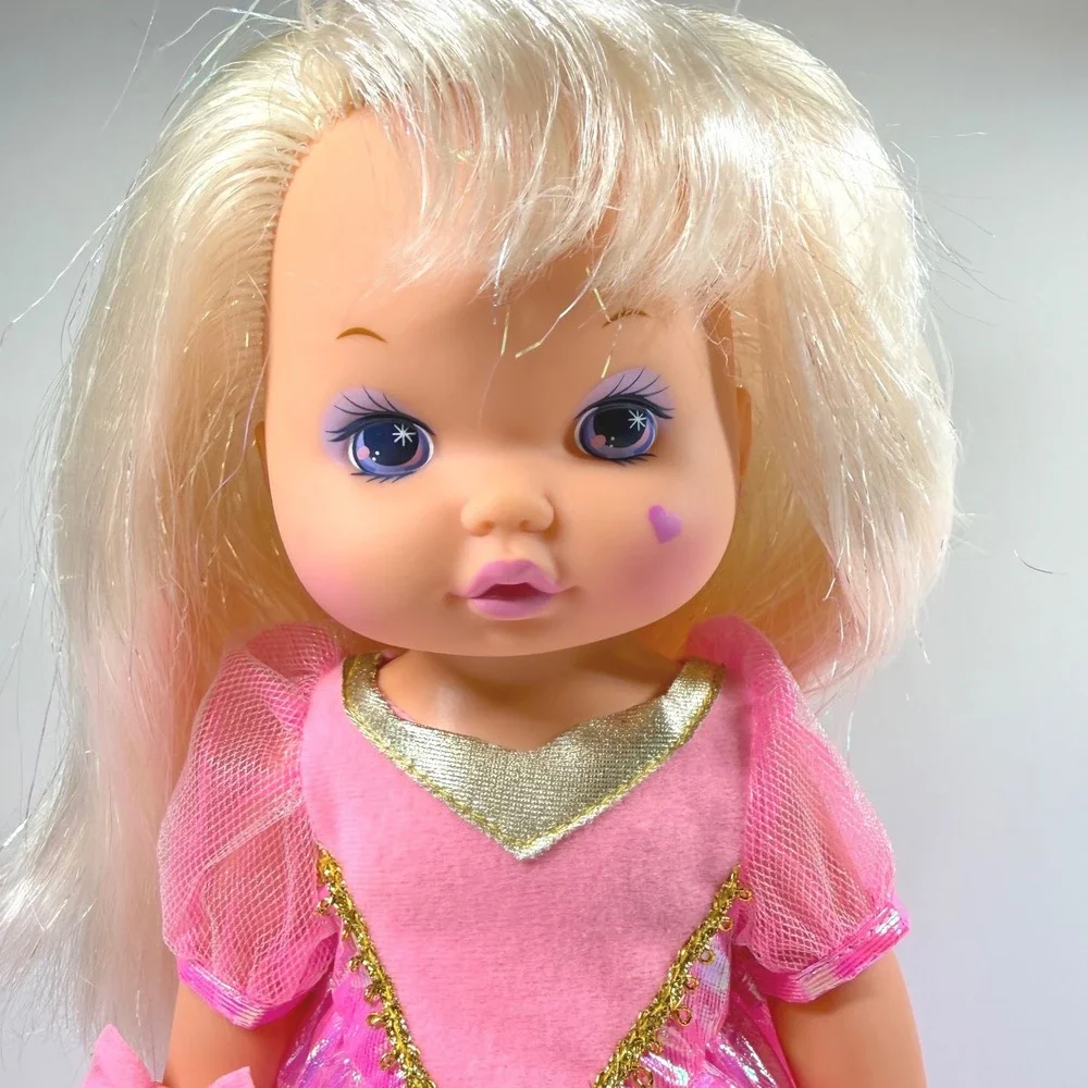 Vintage Little Lil Miss Magic Jewels Doll Mattel 1988 1977 Original Pink Dress